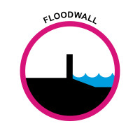 Floodwall Text Icon